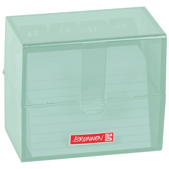 Box för indexkort Colour Code fylld | 85×75×48 mm, A8, mint