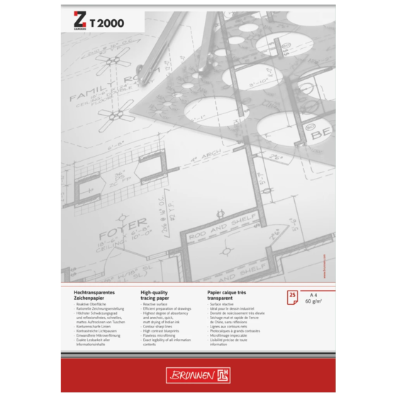 Designblock | A4, 25 blad, vit