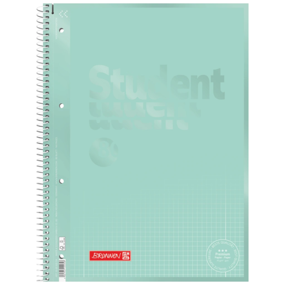 Anteckningsbok Premium Student Colour Code | A4, linjal 28, 80 blad / 160 sidor, mint