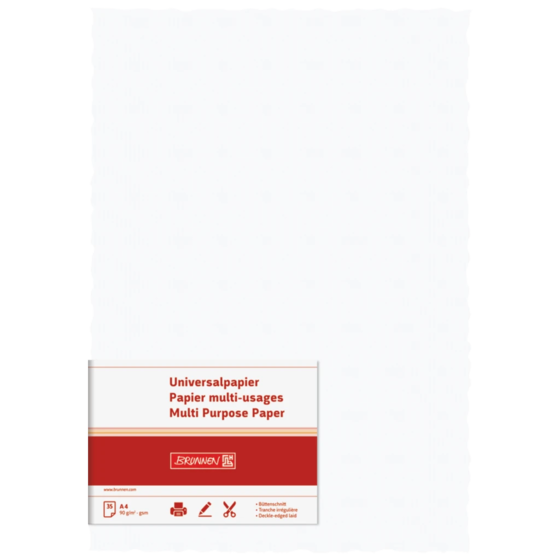 Multifunktionellt papper Universalpapper handgjort papper | A4, 90 g/m², vit, 25 blad
