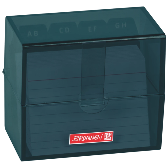 Box för indexkort Colour Code fylld | 85×75×48 mm, A8, denim