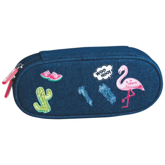 Pennskrin “Patches” | blå/mångfärgad