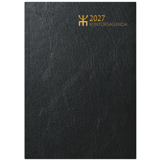 Fickkalender Kontorsagenda | A5, läderimitation, svart