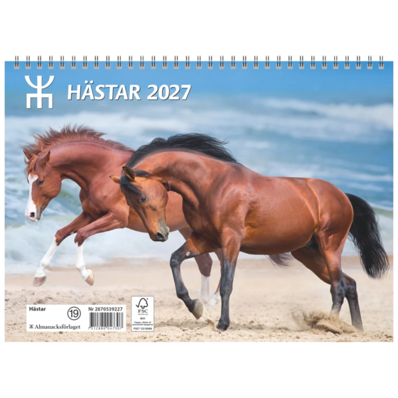 Hästar 2027 | 29×21 cm