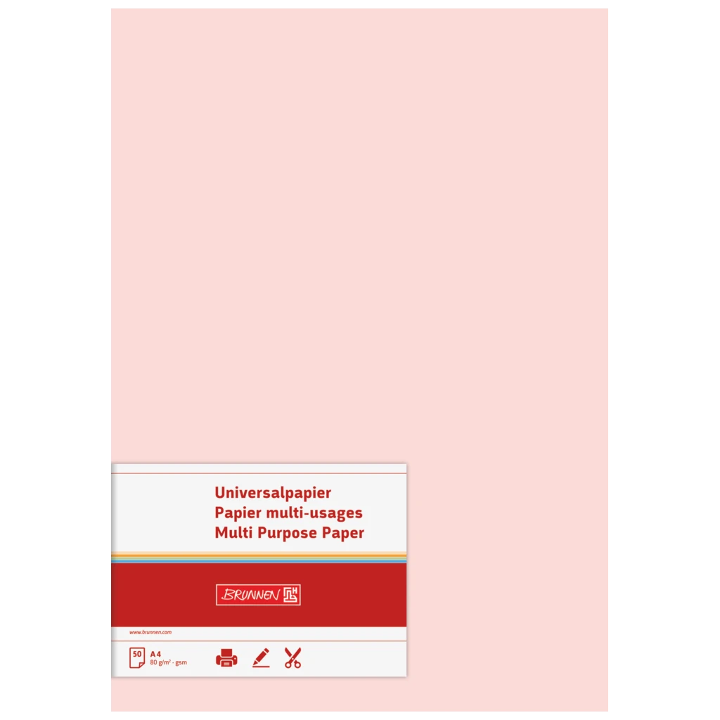 Multifunktionellt papper Universellt papper | A4, 80 g/m², rosenat, 50 blad