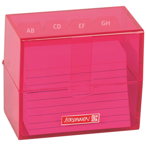 Box för indexkort Colour Code fylld | 85×75×48 mm, A8, tulip