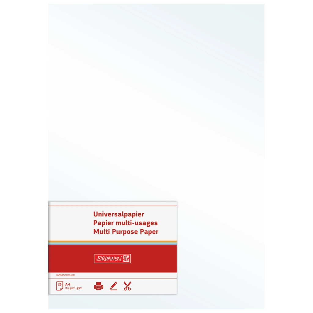 Multifunktionellt papper Universellt papper | A4, 160 g/m², pärlvit, 25 blad
