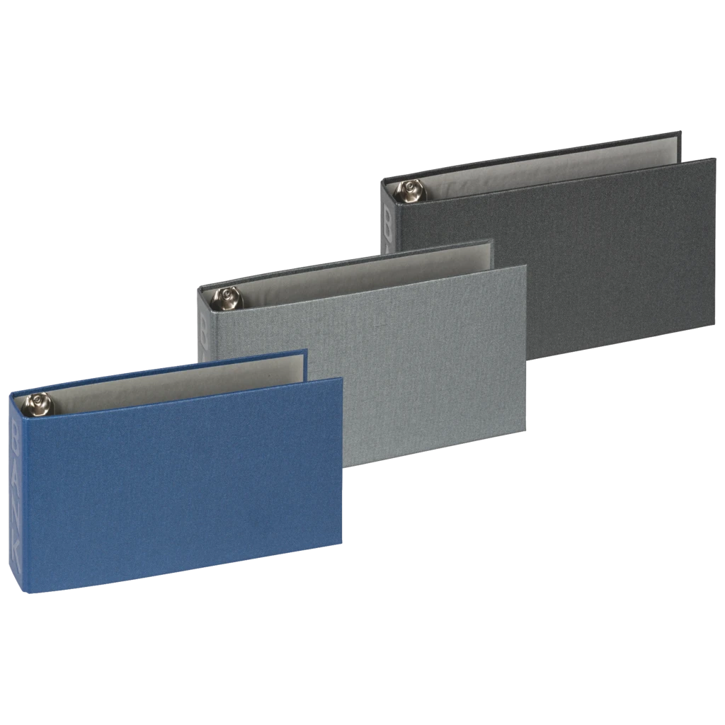 Bankmapp Metallico | 2 ring pull-open mechanism, Ø 30 mm, sorterat
