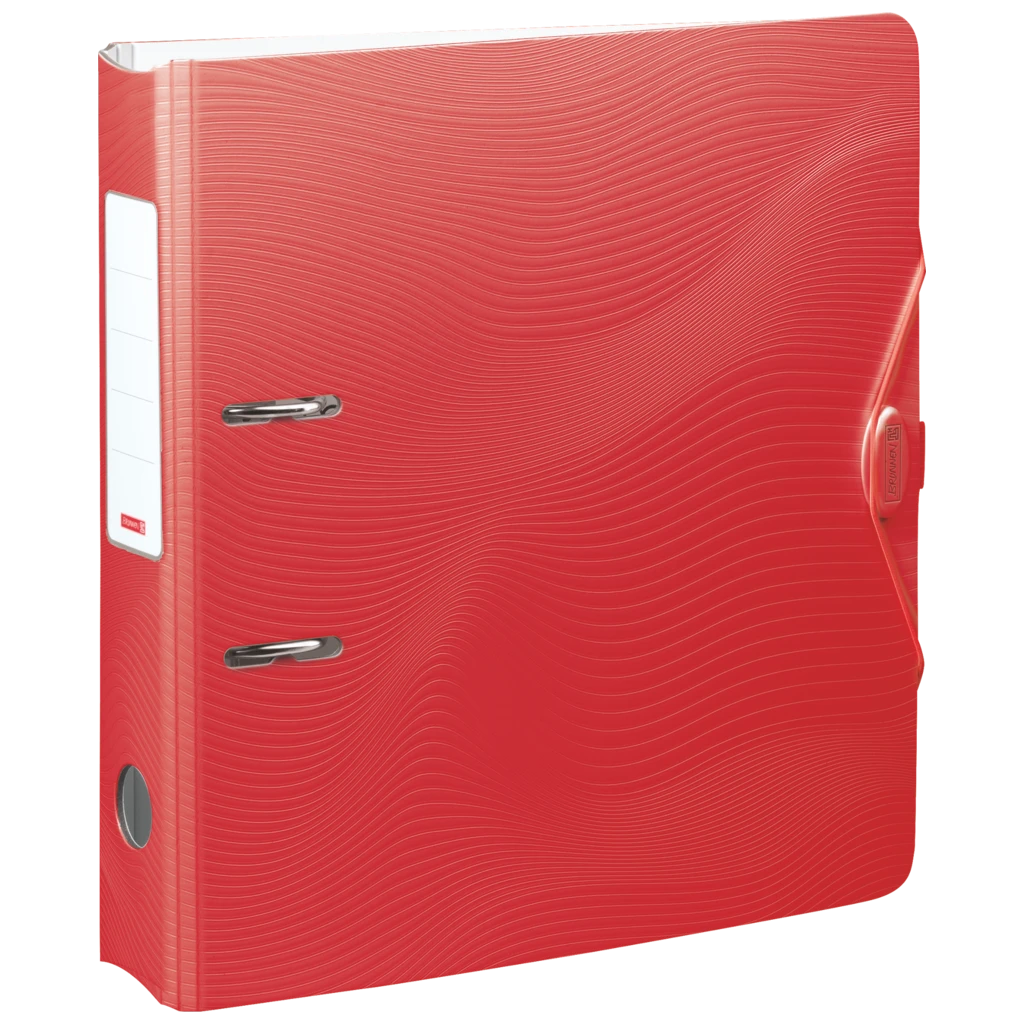 Mapp “WAVE” Colour Code | A4, 70 mm, lever arch mechanism with rubber-coated handle, red