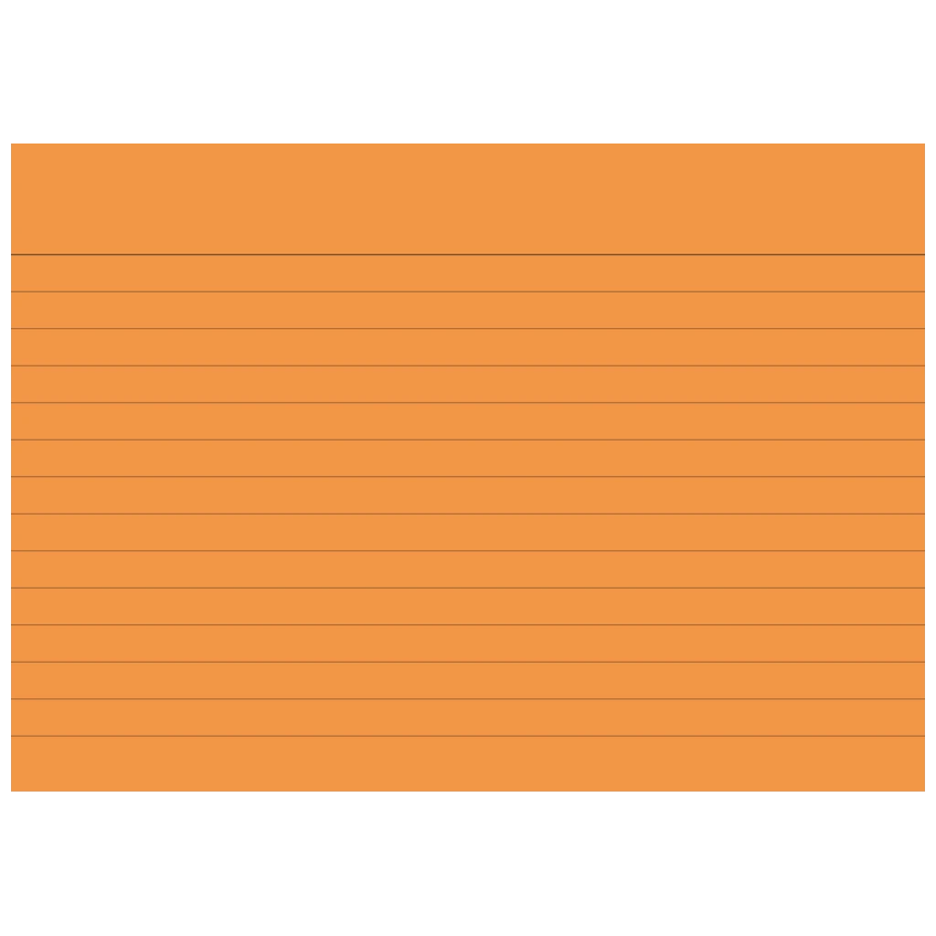 Indexkort | 148×105 mm, A6, linjerat, orange, 100 styck
