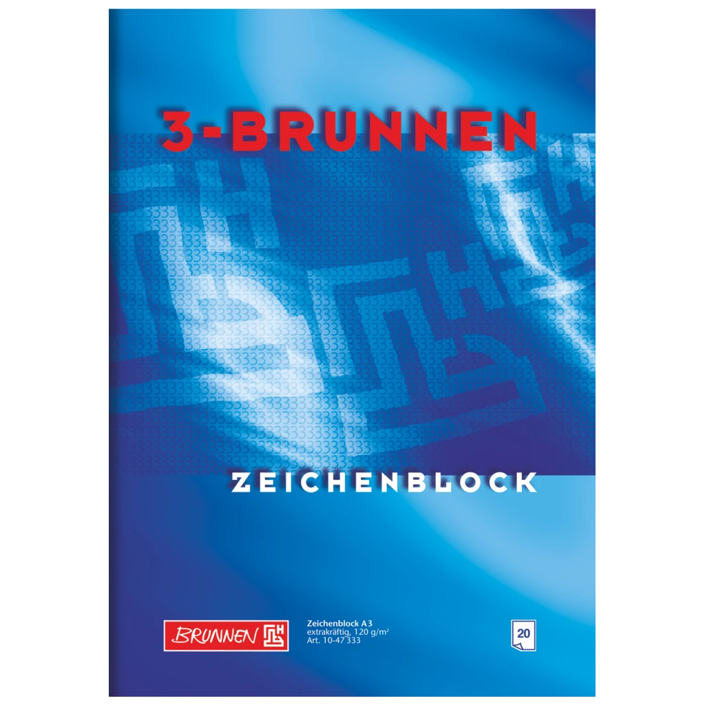 Skissblock “3-BRUNNEN block” | A3, 20 blad