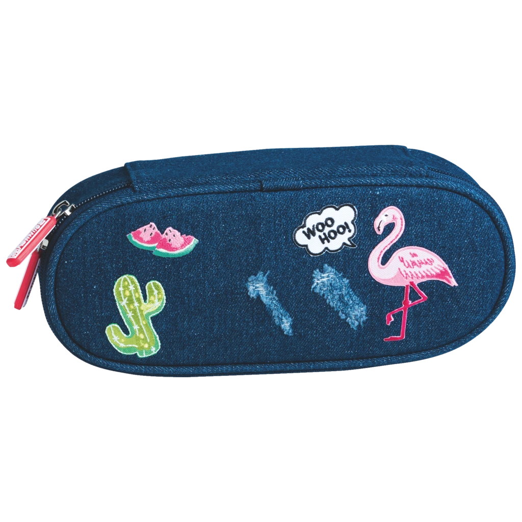 Pennskrin “Patches” | blå/mångfärgad