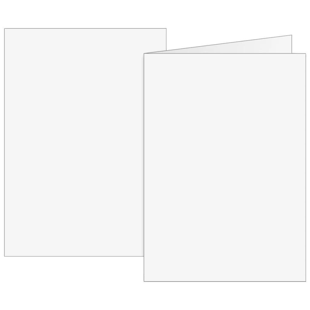 Vikbara kort Universellt papper | A6, 105×150 mm, 160 g/m², vit, 10 styck