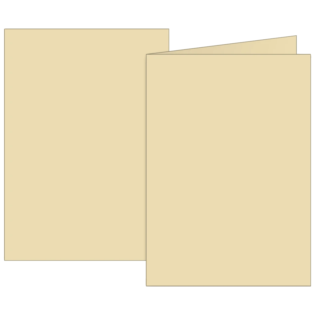 Vikbara kort Universellt papper | A6, 105×150 mm, 160 g/m², chamois, 10 styck