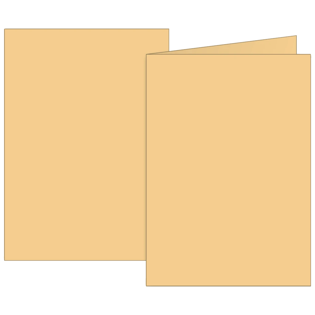 Vikbara kort Universellt papper | A6, 105×150 mm, 160 g/m², honung, 10 styck