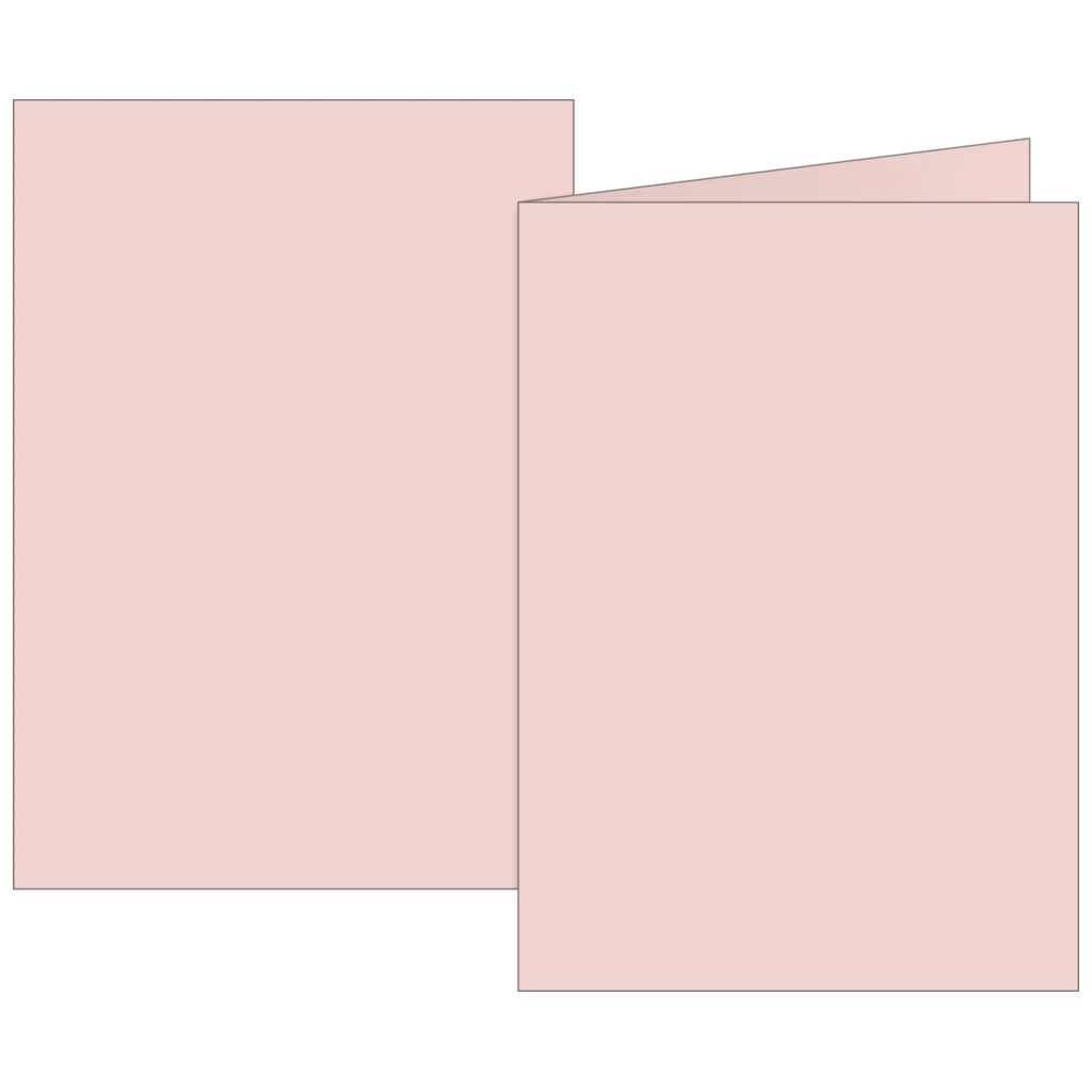 Vikbara kort Universellt papper | A6, 105×150 mm, 160 g/m², rosenat, 10 styck
