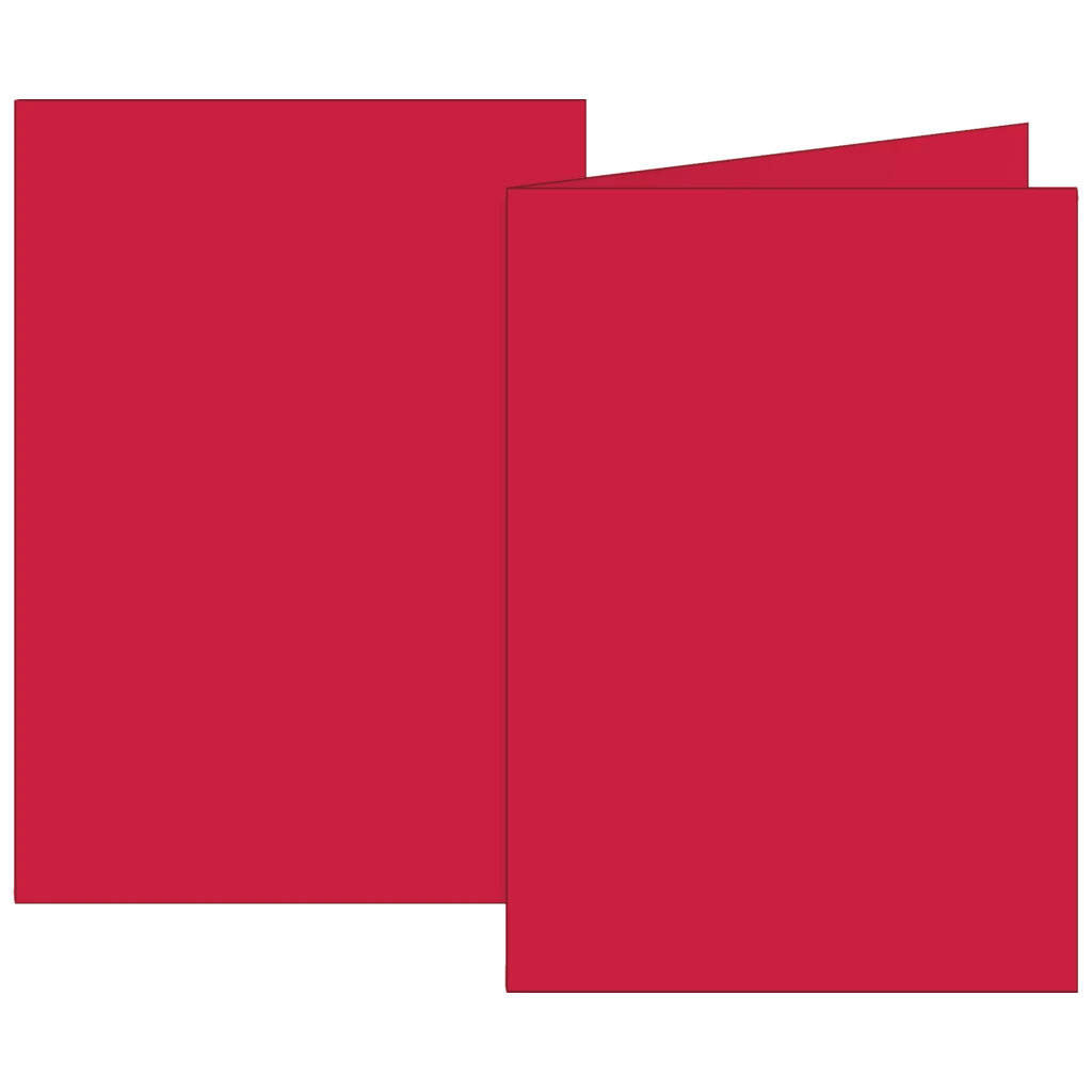 Vikbara kort Universellt papper | A6, 105×150 mm, 160 g/m², medelröd, 10 styck