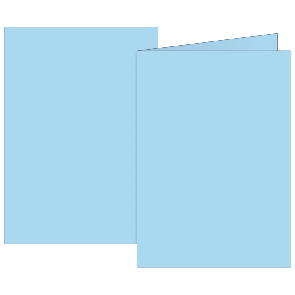 Vikbara kort Universellt papper | A6, 105×150 mm, 160 g/m², ljusblå, 10 styck