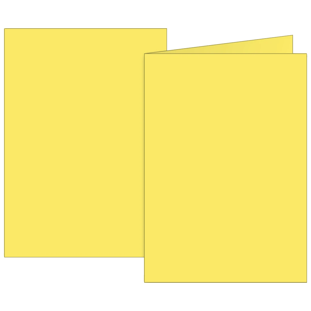 Vikbara kort Universellt papper | B6, 200 g/m², gul, 10 styck