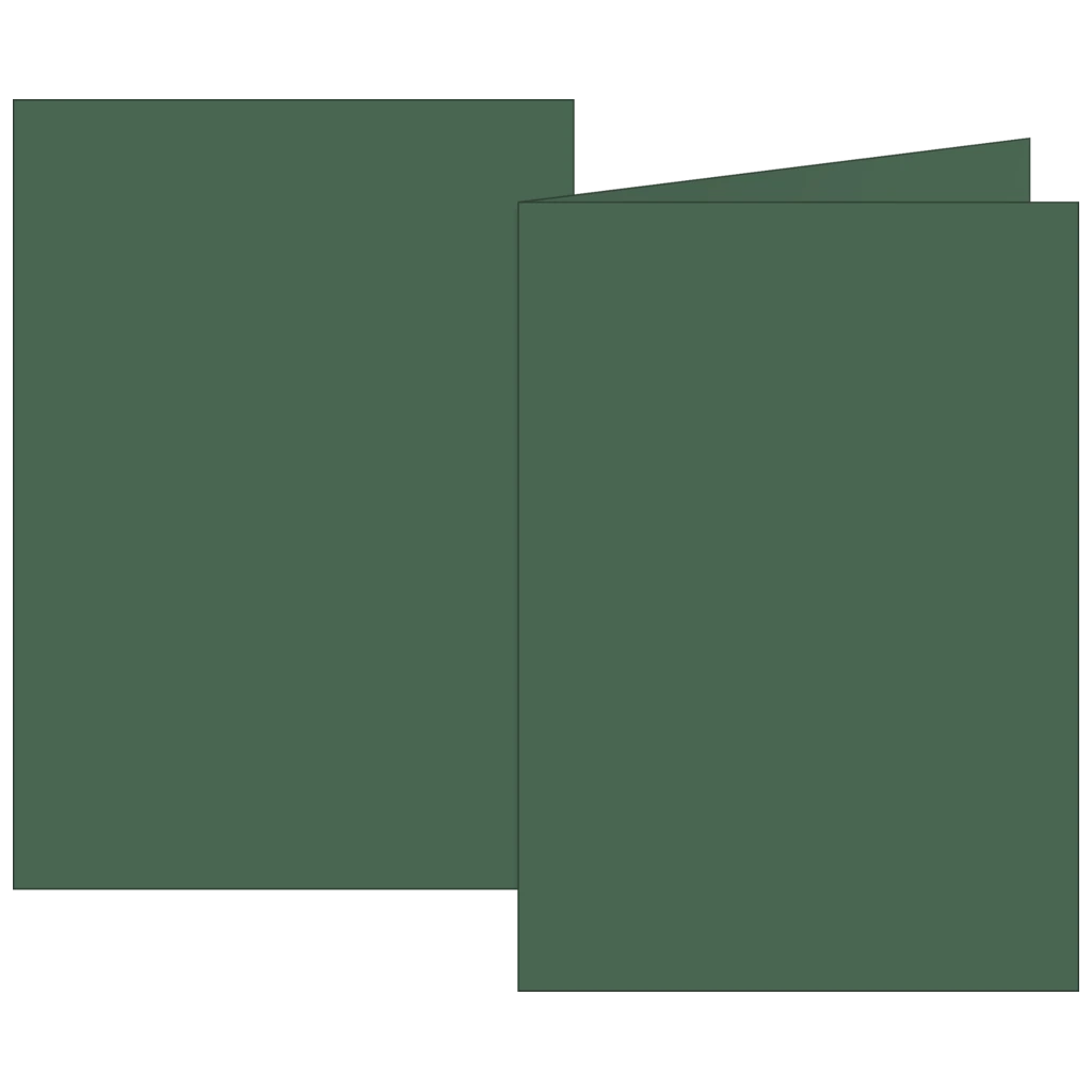 Vikbara kort Universellt papper | B6, 200 g/m², mossgrön, 10 styck