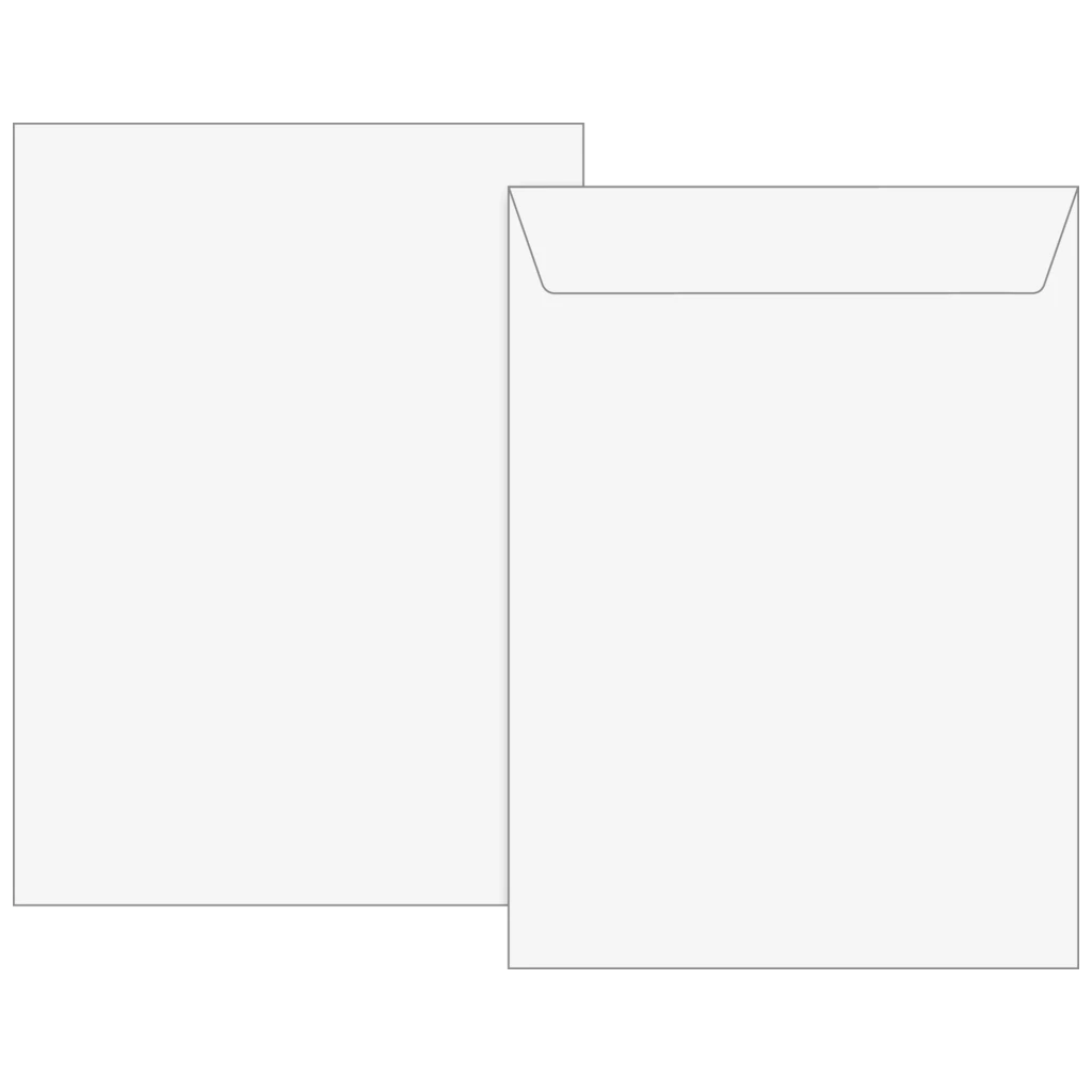 Kuvert | 162×229 mm, C5, 90 g/m², vit, 5 styck