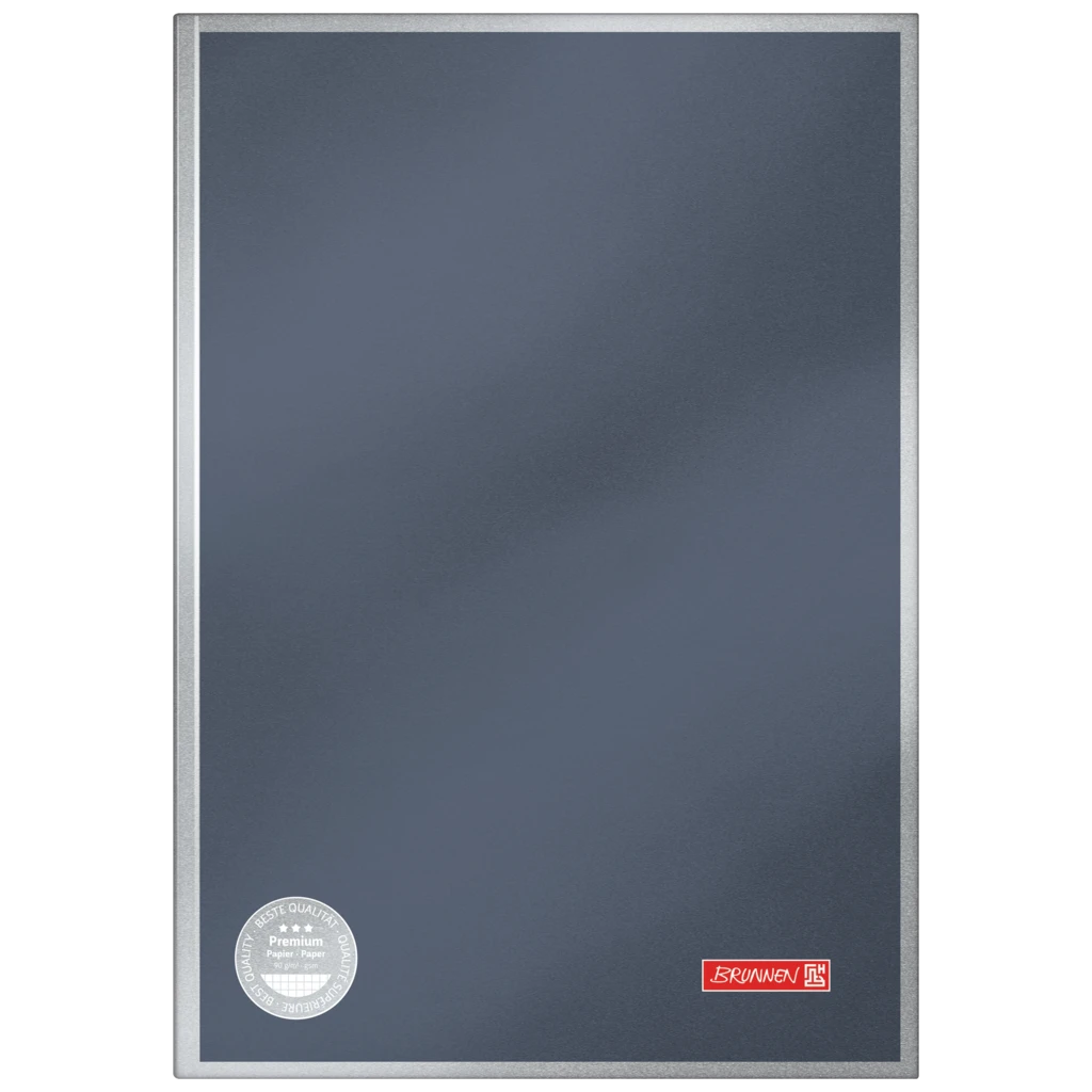 Anteckningsbok Premium Metallic | A4, rutat, antracit
