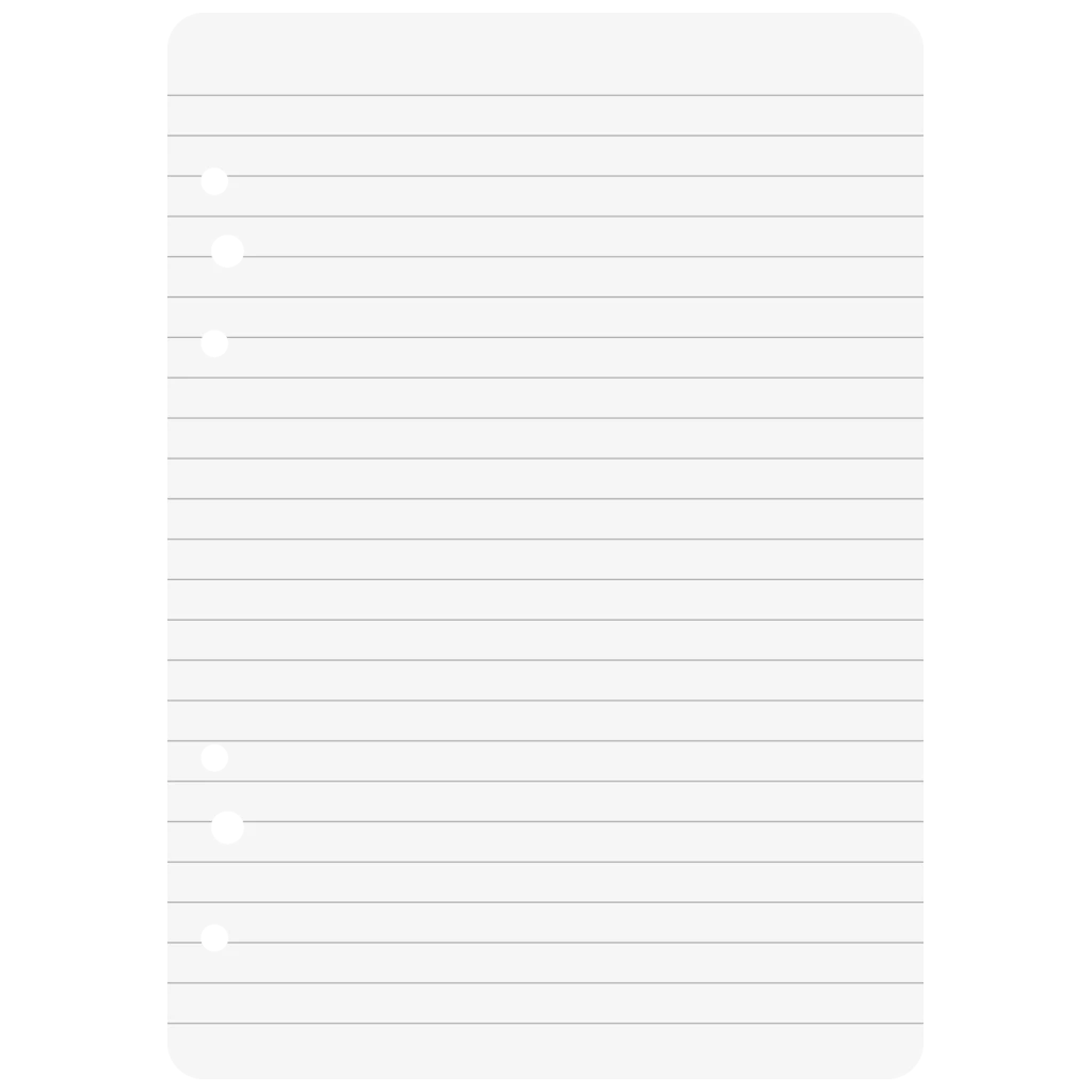 Inlagor till ringpärmar | A6, linjerat, vit, 50 blad