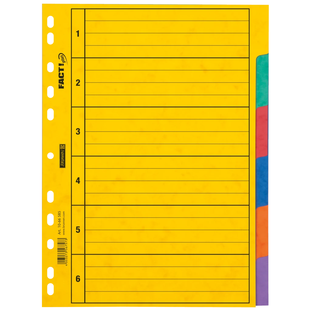 Register FACT!plus | A4, 6 blad, gul
