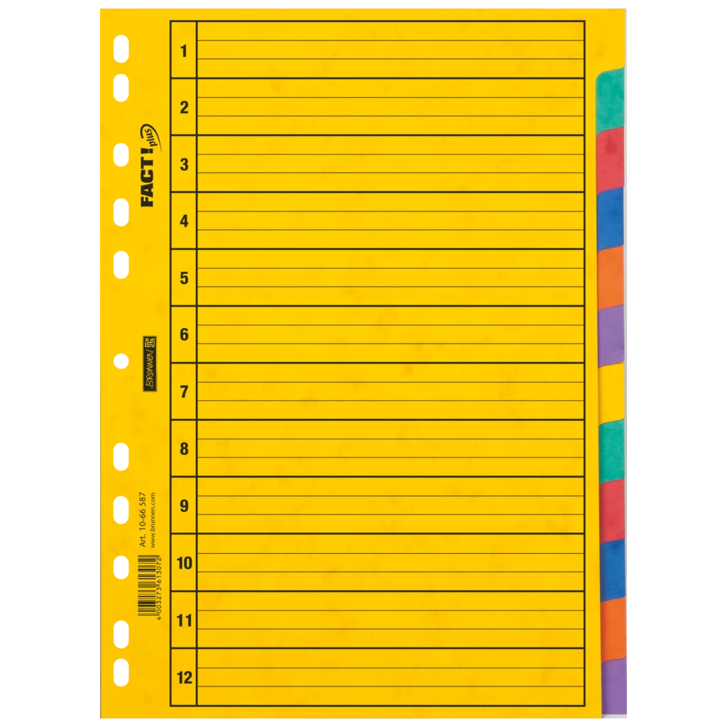 Register FACT!plus | A4, 12 blad, gul