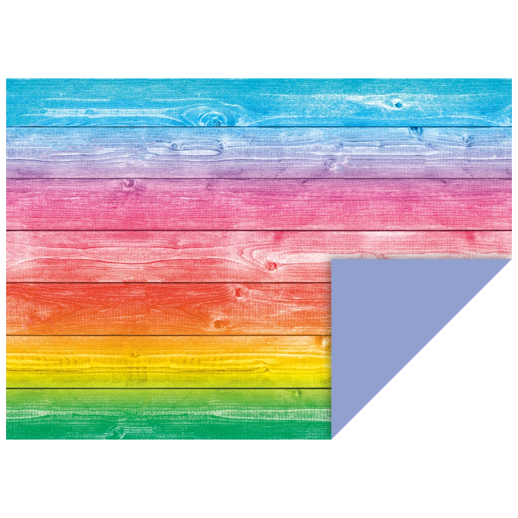 Motivkartong “Colourful Wood” | 50×70 cm, 240 g/m², brokig