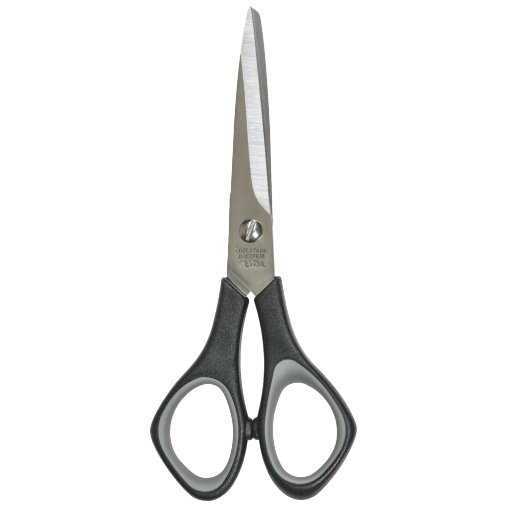 Hantverkssax Soft-Touch | spetsig, 140 mm, svart/grå