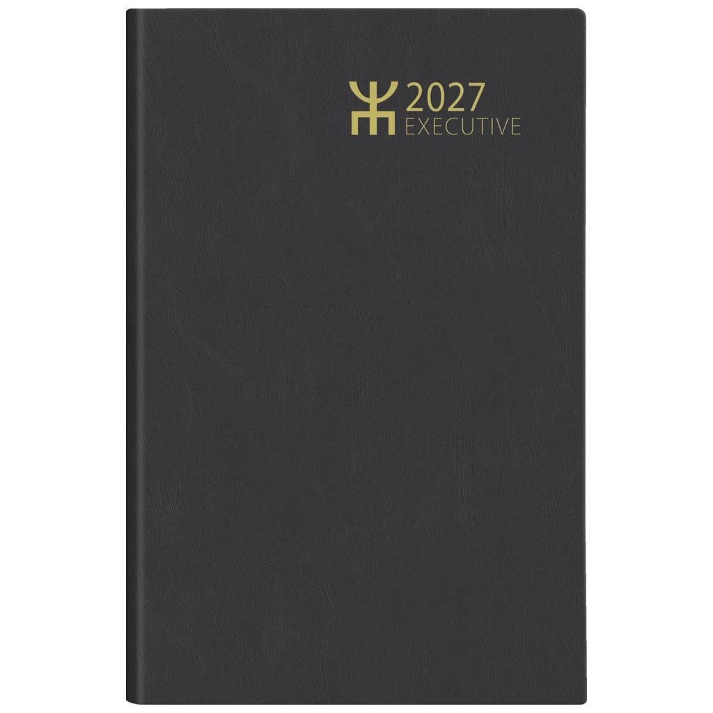 Fickkalender Executive 2027 | 8,2×12,8 cm, plast, svart