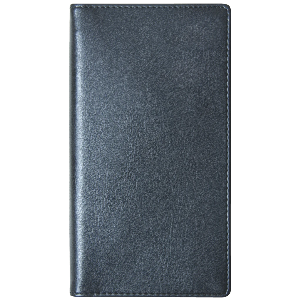 Fickkalender Manager 2027 | 8,7×15,3 cm, läderimitation, svart